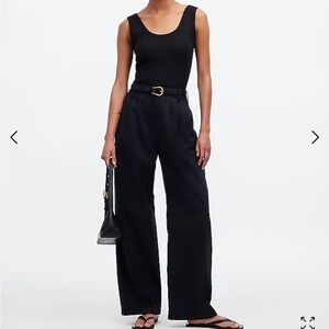 Madewell Harlow wide leg pants - 14 - black